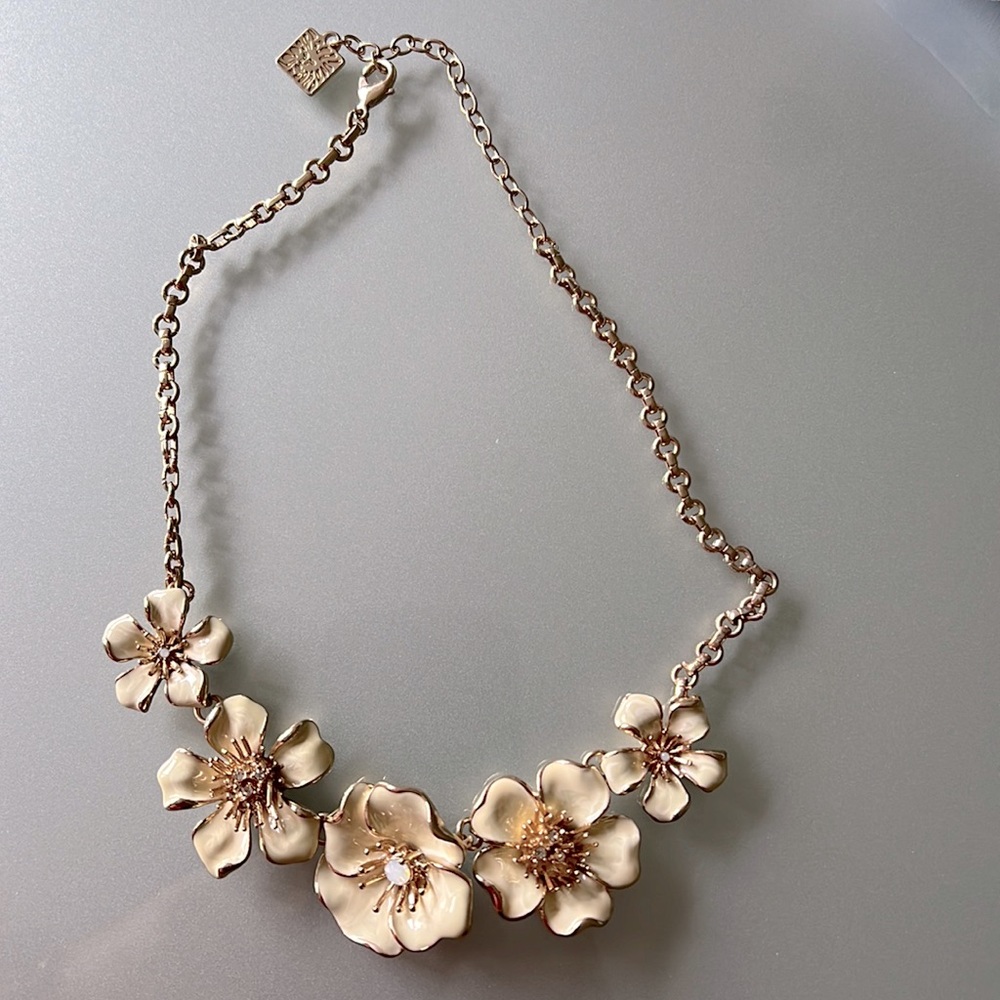 Anne Klein Flower Statement Necklace